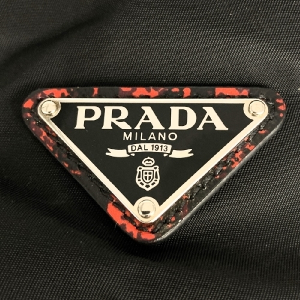 Prada Plaid Pattern Nylon Rucksack Daypack Black … - image 8